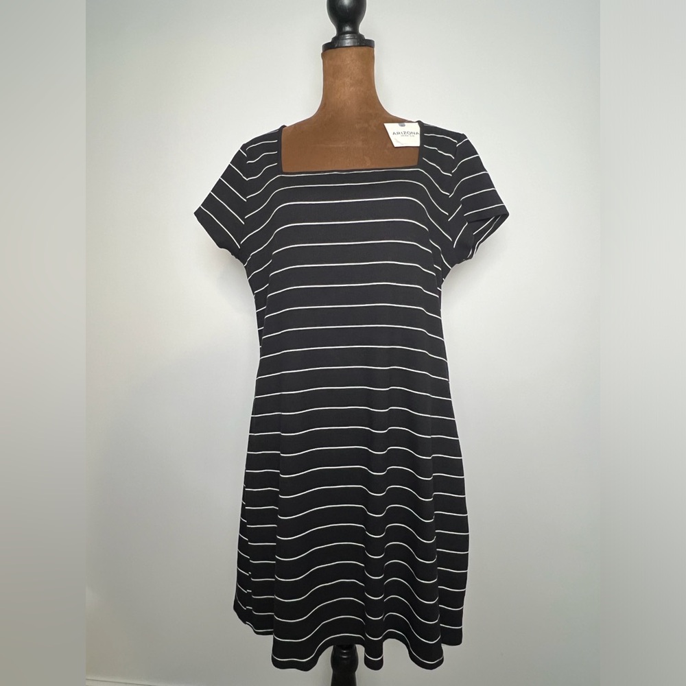 Arizona Black & White Striped Dress – Size XL